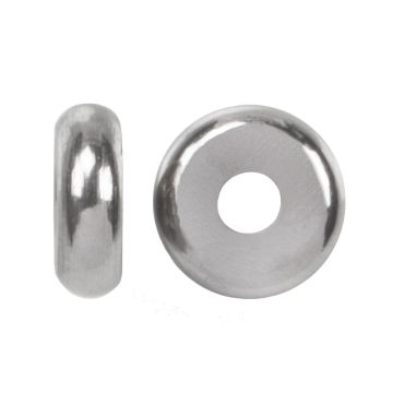Stainless Steel Spacer Beads (6 x 2 mm) Antique Silver (50 pcs)