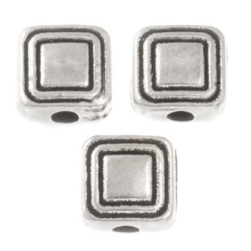 Metal Beads (6.5 x 3 mm) Antique Silver (10 pcs)