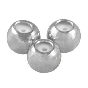 Metal Beads Inside Silicone (3 x 2.5 mm) Antique Silver (5 pcs)