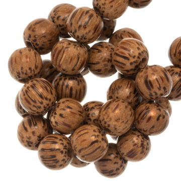 natural wooden beads patterned color 