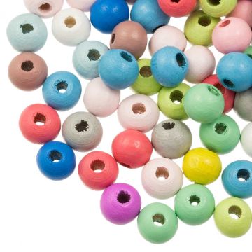 houten kralen gekleurd