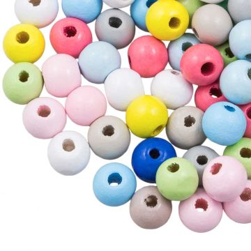 houten kralen gekleurd