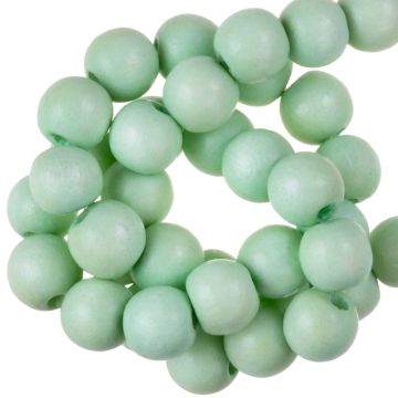 Wooden Beads Intense Look (16 mm) Light Mint Green (25 pcs)