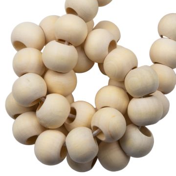 blanke houten kralen