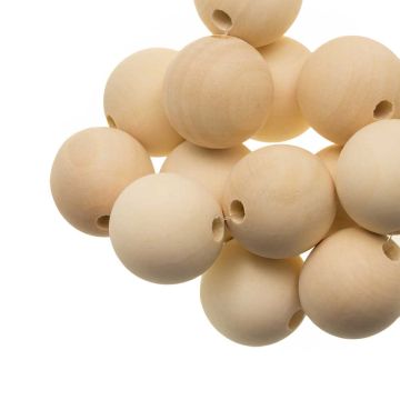 Natural Wooden Beads (14 x 12 mm) 25 pcs
