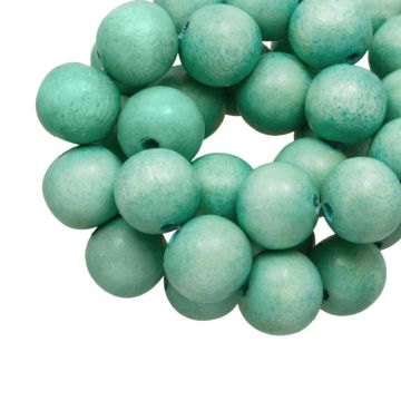 Wooden Beads Vintage Look (8 mm) Mint Green (104 pcs)