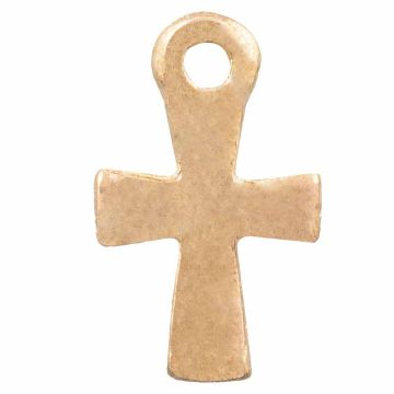 Charm Cross (12 x 7 x 1.3 mm) Gold (25 pcs)