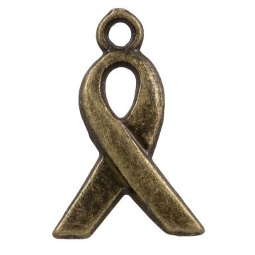Charm Ribbon (14 x 9 mm) Bronze (25 pcs)