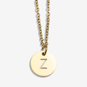 Stainless Steel Necklace Letter Z (45 cm) Gold (1 pcs)
