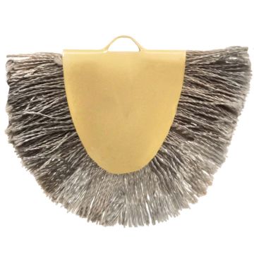 Tassels (28 x 35 x 3 mm) Tan / Gold (2 pcs)