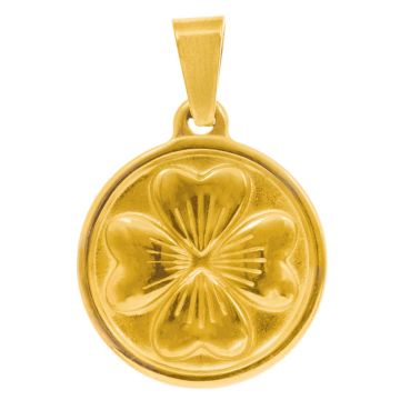 Stainless Steel Charm Clover (27.5 X 18 X 3 mm) Gold (1 pcs)
