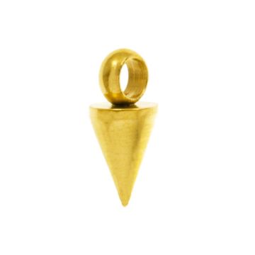 Stainless Steel Charm Cone (6.5 x 3 mm) Gold (4 pcs)