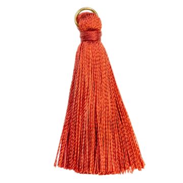 Tassels (35 x 7 mm) Rust / Gold (5 pcs)