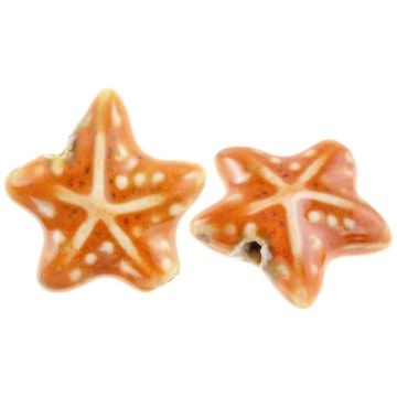 Ceramic Beads Starfish (20 x 21 x 9 mm) Desert Sun (3 pcs)