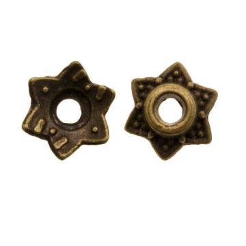 Bead Caps (7 x 1 mm) Bronze (25 pcs)