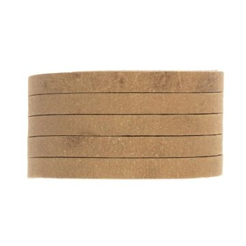Leather Cord Flat (5 x 2 mm) Natural Dye Light Brown (1 meter)