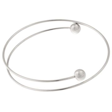DIY Bangle Bracelet - Stainless Steel (7 cm) Antique Silver (1 pcs)