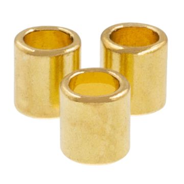 Tibetan Metal Beads Large Hole (9 x 8 mm) Gold (10 pcs)