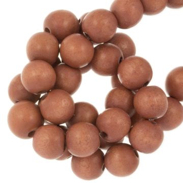 Wooden Beads Vintage Look (12 mm) Pale Russet (70 pcs)