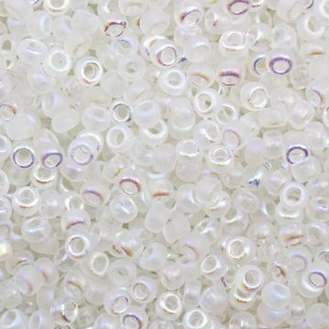 Czech Seed beads (4 mm) Crystal Etched AB Full (15 Gram)