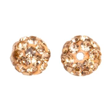 Shamballa Beads (8 mm) Light Peach (5 pcs)
