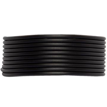 Rubber Cord (5 mm) Black (2 meters) hollow inside