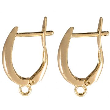 Lever Back Earrings (21 x 12 mm) 18K Gold Plated (4 pcs)