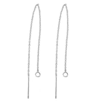 Chain Earrings (105 mm) Antique Silver (2 pcs)