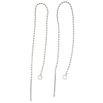 Chain Earrings (104 mm) Antique Silver (2 pcs)