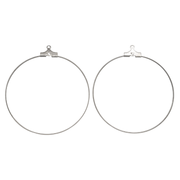 Earring Frames (40 mm) Antique Silver (30 pcs)