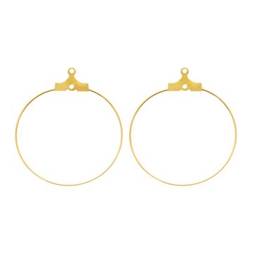 Earring Frames (40 mm) Gold (10 pcs)