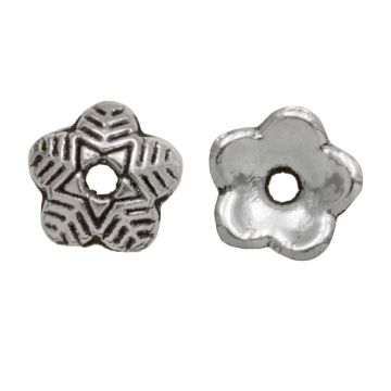 Bead Caps (6 x 1.5 mm) Antique Silver (25 pcs)