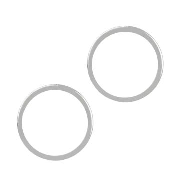 Stainless Steel Closed Rings (outer size 25 mm, inner size 22 mm) Antique Silver (5 pcs)