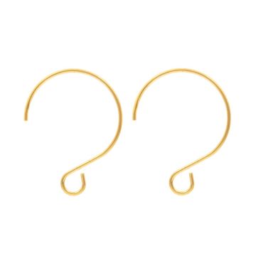 Stainless Steel Earring Hooks (19.5 x 15 mm) Gold (4 pcs)