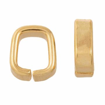 Stainless Steel Jewelry Connector (7 x 6 mm) Gold (10 pcs)