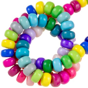 Acrylic Beads Opaque (7 x 4 mm) Mix Color (145 pcs)