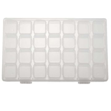 Storage Box with 7 x 4 separate Boxes (10.5 x 17.5 x 2.6 cm)