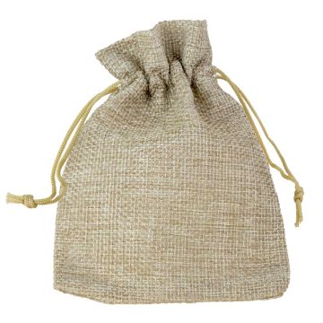 Jute Bags (10 x 14 cm) Beige Taupe (5 pcs)