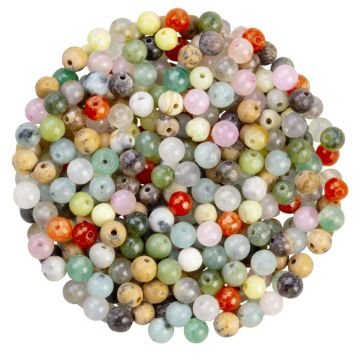 Bead Mix - Gemstone Beads (4 mm) Mixed Stone (30 gram / ca 270 pcs)
