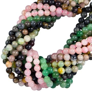 Bead Mix - Gemstone Beads (8 mm) Mixed Stones (10 Strands)