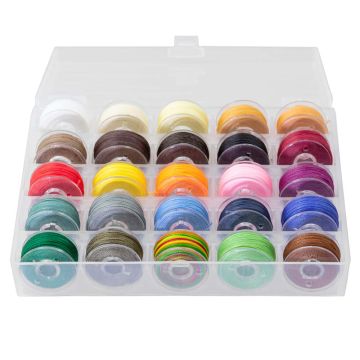 Variety Pack - Waxed Polyester Cord (0.45 mm) Mix Color (25 x 10 meters)
