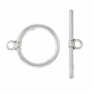 Toggle Clasp (18 x 14 x 2 mm) Silver (10 pcs)