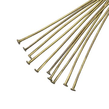 Head Pins (50 x 0.7 mm) Bronze (50 pcs)