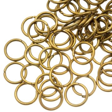 Jump Ring (8 x 1.2 mm) Antique Gold (50 pcs)