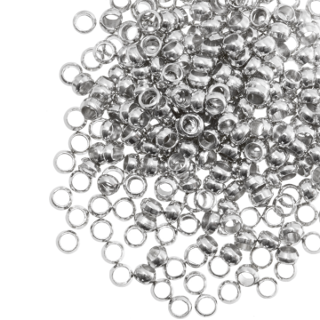 Crimp Beads (inner size 2 mm) Antique Silver (50 pcs)