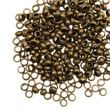 Crimp Beads (inner size 2 mm) Bronze (100 pcs)