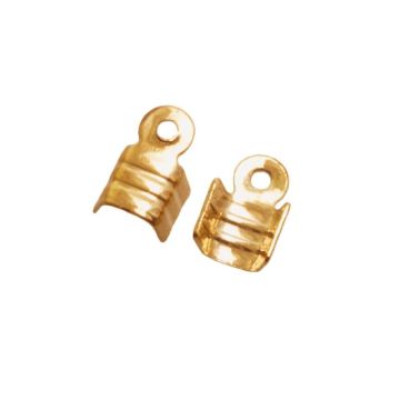 Cord End (6 x 3.5 mm) Gold (25 pcs)
