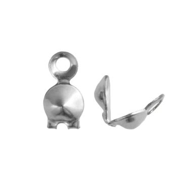 Bead Tips (4 mm) Antique Silver (25 pcs)