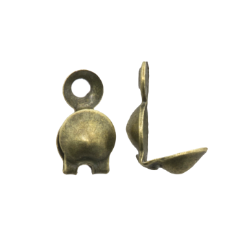 Bead Tips (8 x 4 mm) Bronze (25 pcs)