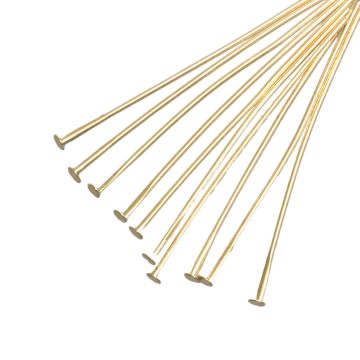 Head Pins (25 x 0.7 mm) Gold (50 pcs)